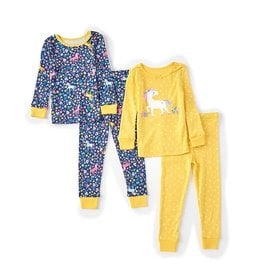 Little Me Blue Unicorn 2 Pack Pajama