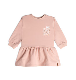 Deux Par Deux Rose Cloud Long Sleeve Fleece Dress