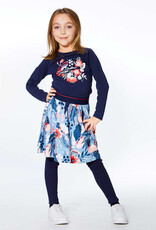 Deux Par Deux Dress Blue Raglan Long Sleeve
