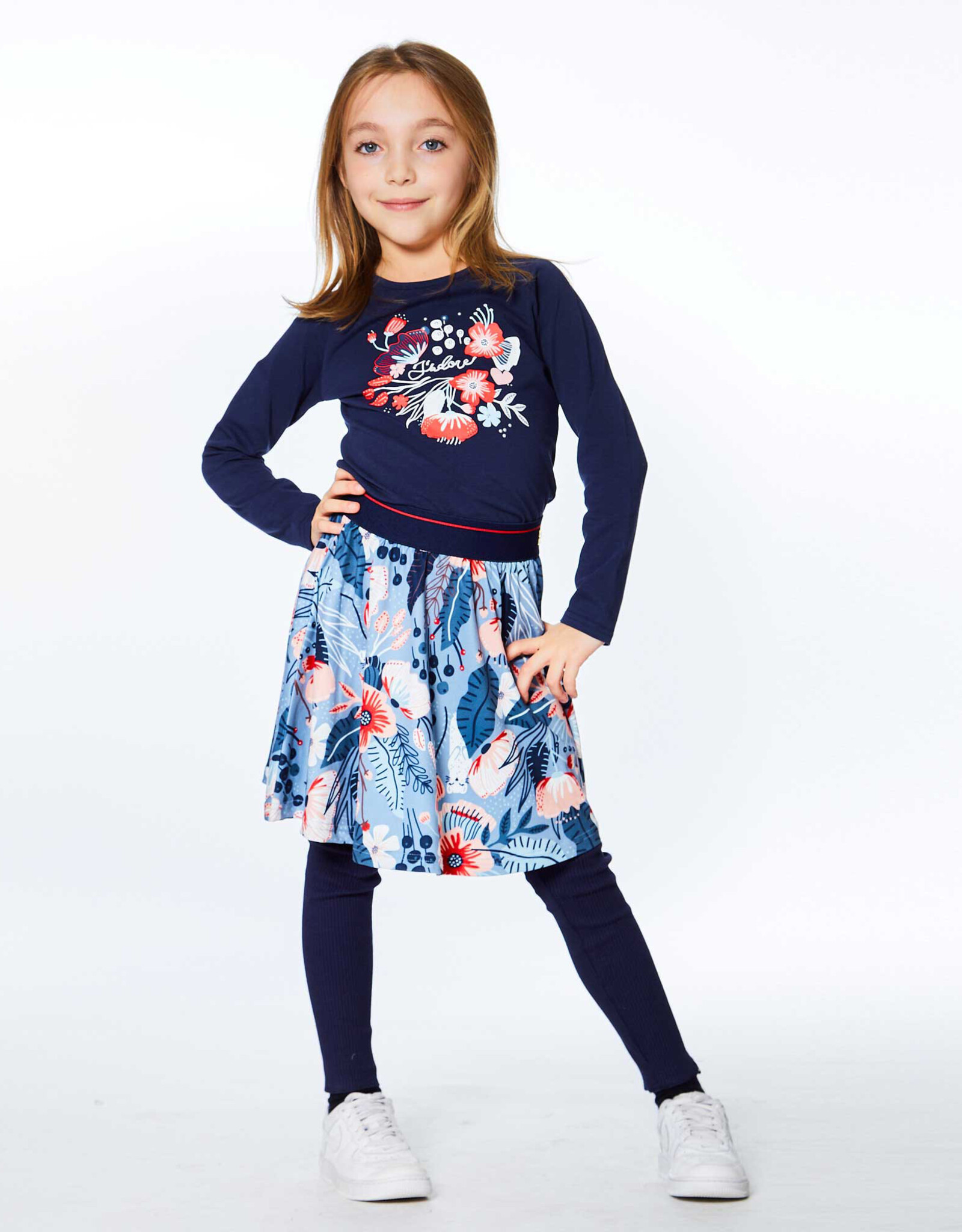 Deux Par Deux Dress Blue Raglan Long Sleeve