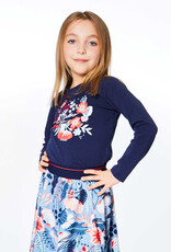 Deux Par Deux Dress Blue Raglan Long Sleeve