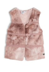 Deux Par Deux Silver Pink Faux Fur Vest