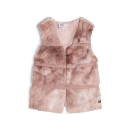 Deux Par Deux Silver Pink Faux Fur Vest