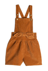 Deux Par Deux Raw Sienna Cord Overall w/Bow