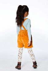 Deux Par Deux Raw Sienna Cord Overall w/Bow