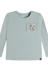 Deux Par Deux Smoke Blue Rib Long Sleeve w/Pocket