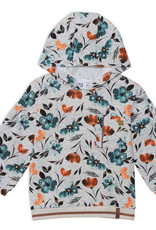 Deux Par Deux Watercolor Flowers Long Sleeve Top w/Pocket