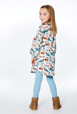 Deux Par Deux Watercolor Flowers Long Sleeve Dress