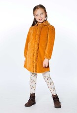 Deux Par Deux Raw Sienna Cord Long Sleeve Dress w/Frill