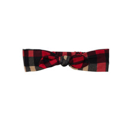 Deux Par Deux Christmas Plaid Knotted Headband