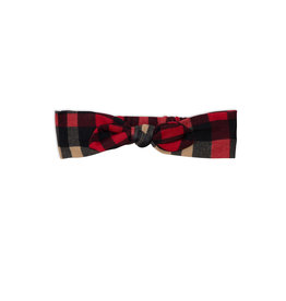 Deux Par Deux Christmas Plaid Knotted Headband