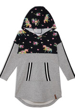 Deux Par Deux Light Heather Grey Hooded Dress