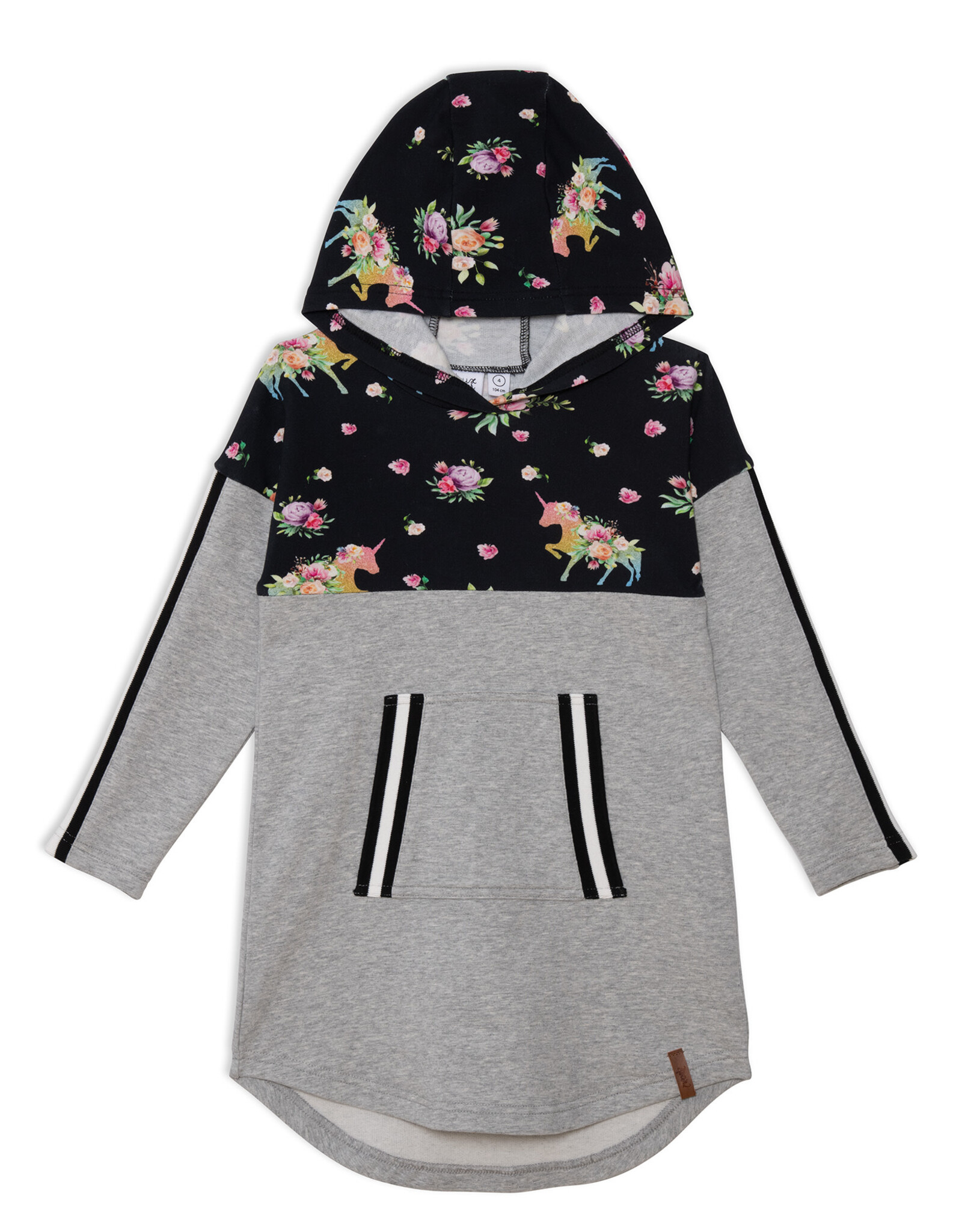 Deux Par Deux Light Heather Grey Hooded Dress
