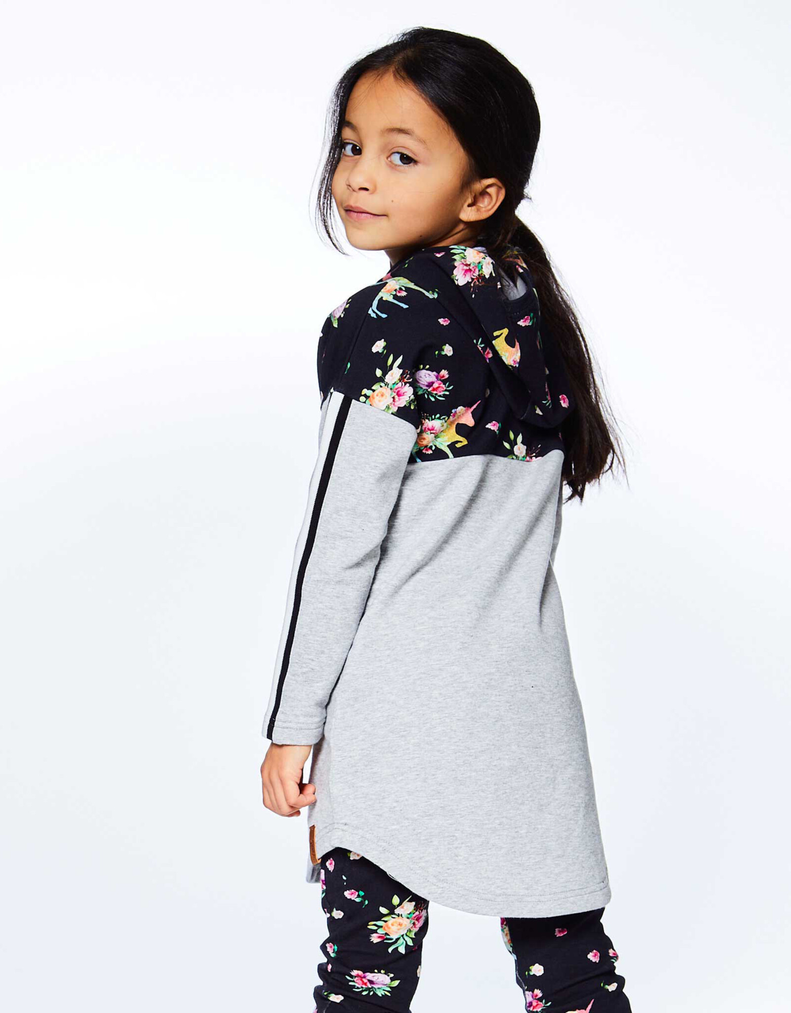 Deux Par Deux Light Heather Grey Hooded Dress