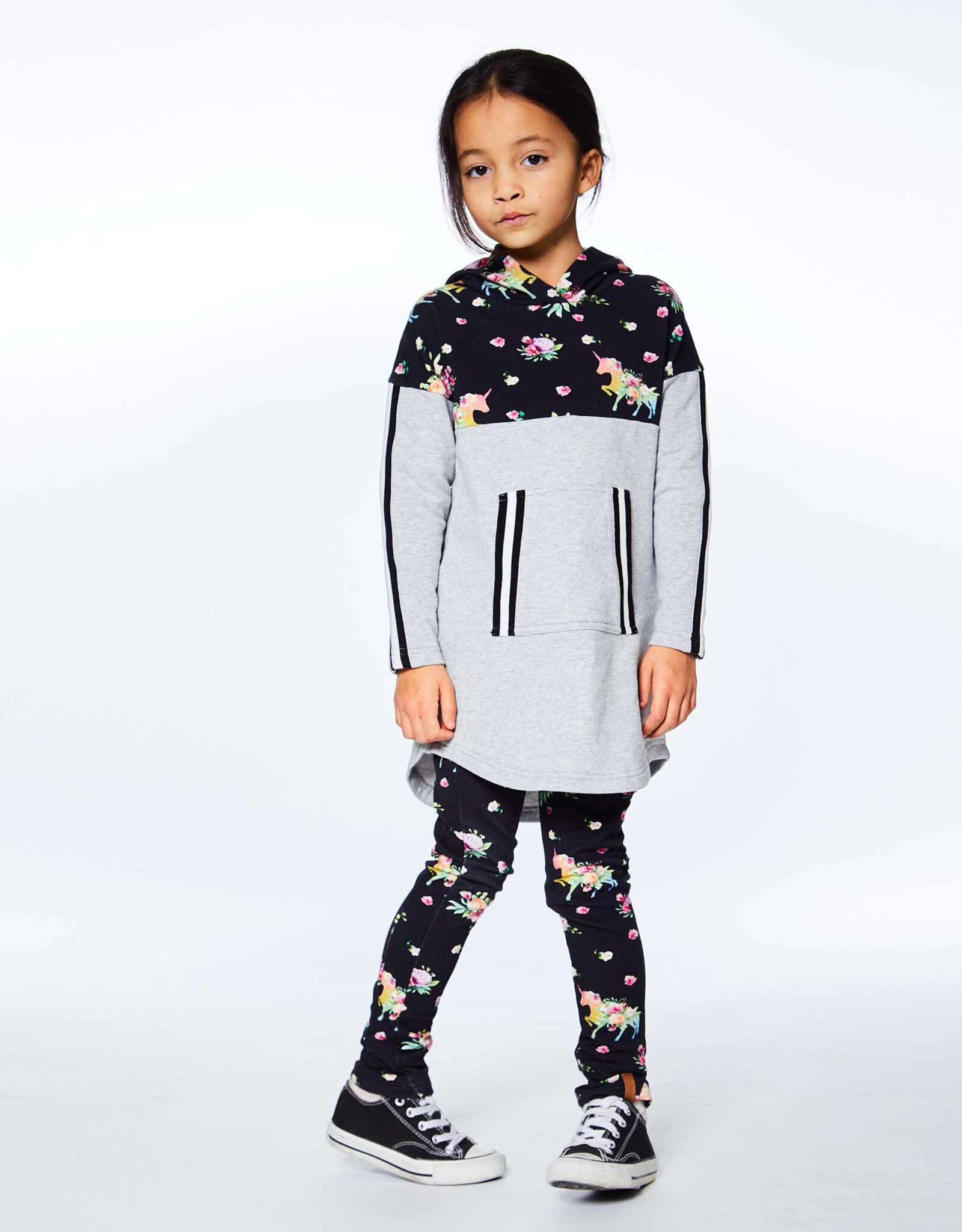 Deux Par Deux Light Heather Grey Hooded Dress