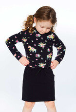 Deux Par Deux Flower Unicorn Printed Dress