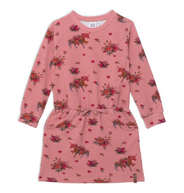 Deux Par Deux Pink Flower Unicorn Printed Dress