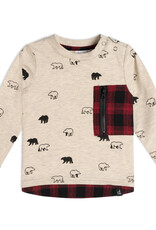 Deux Par Deux Grizzly Bear Top & Pant Set