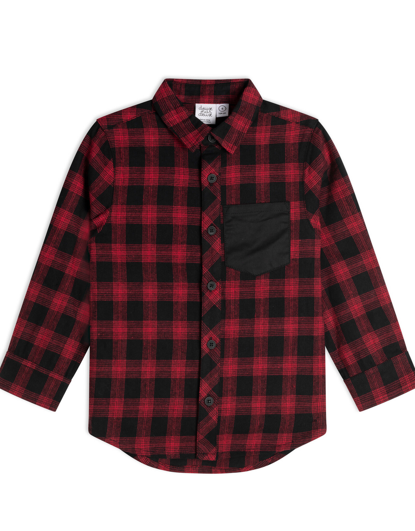 Deux Par Deux Red Plaided Shirt