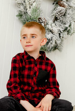 Deux Par Deux Red Plaided Shirt