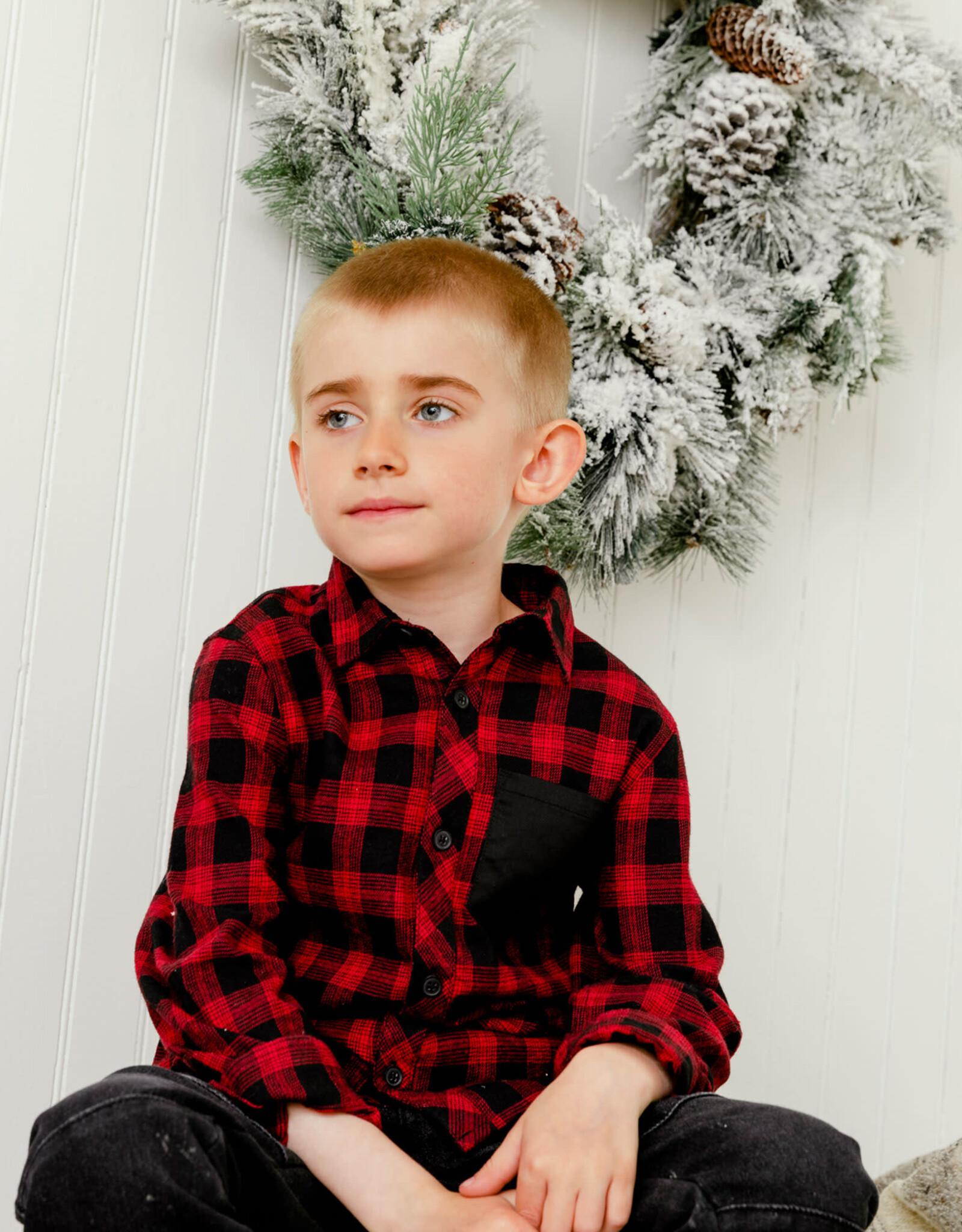 Deux Par Deux Red Plaided Shirt