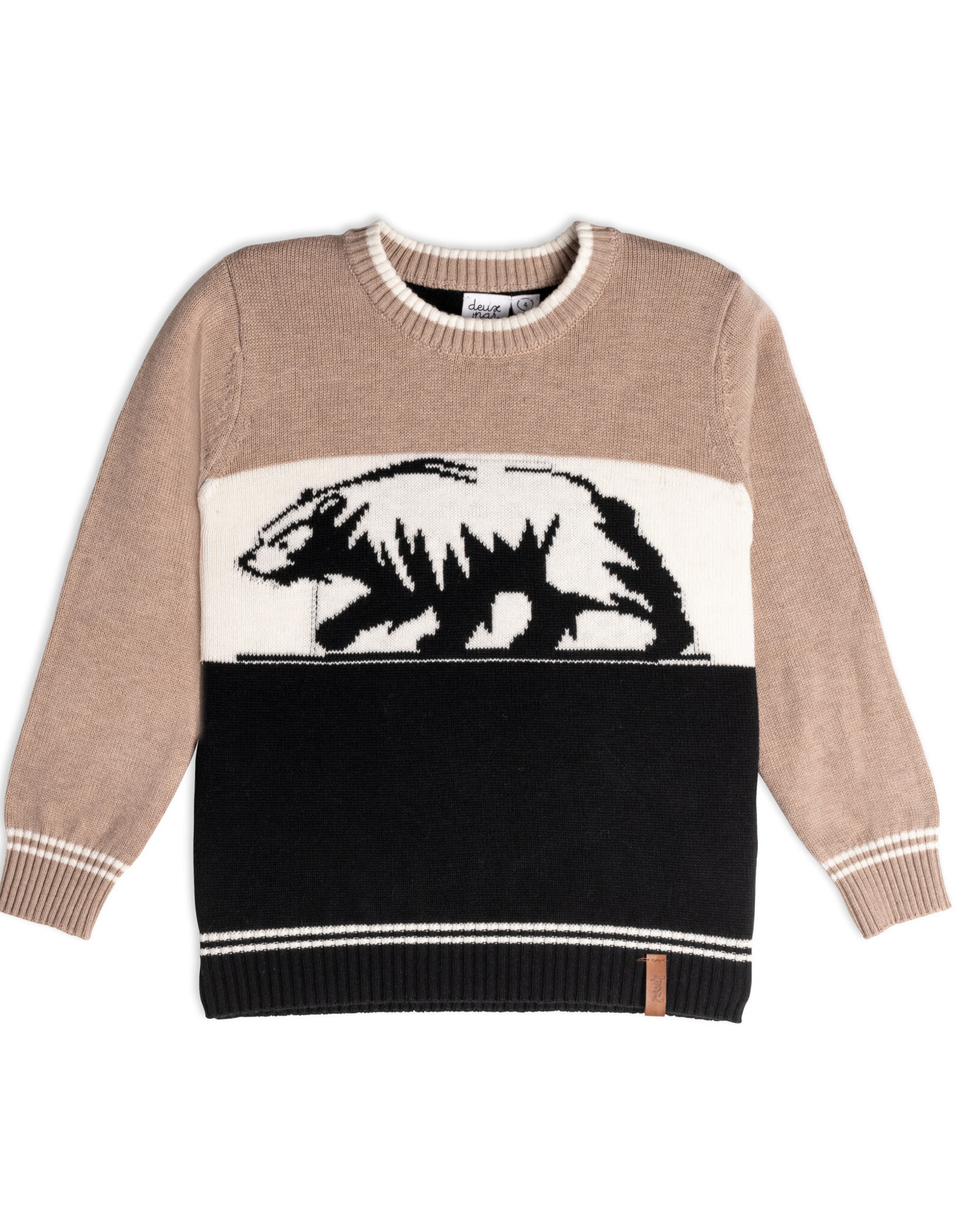 Deux Par Deux Nomad Knit Bear Top