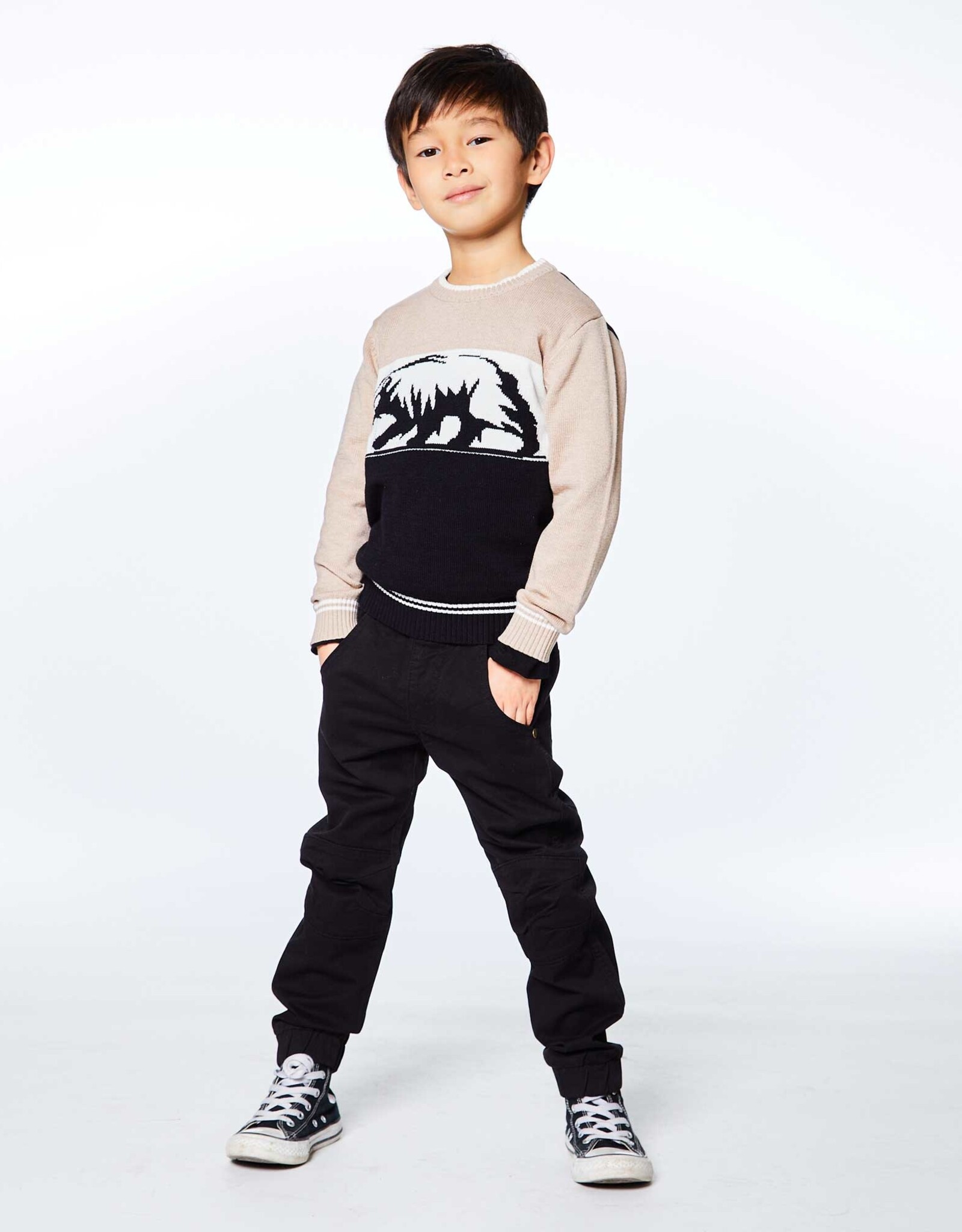 Deux Par Deux Nomad Knit Bear Top