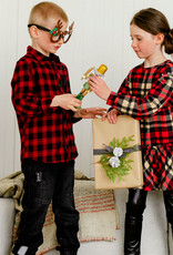 Deux Par Deux Christmas Plaid Tunic/Legging Set