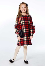 Deux Par Deux Christmas Plaid Dress w/Pocket