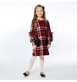 Deux Par Deux Christmas Plaid Dress w/Pocket