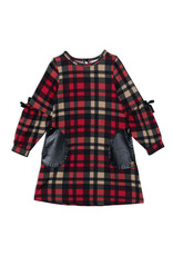 Deux Par Deux Christmas Plaid Dress w/Pocket