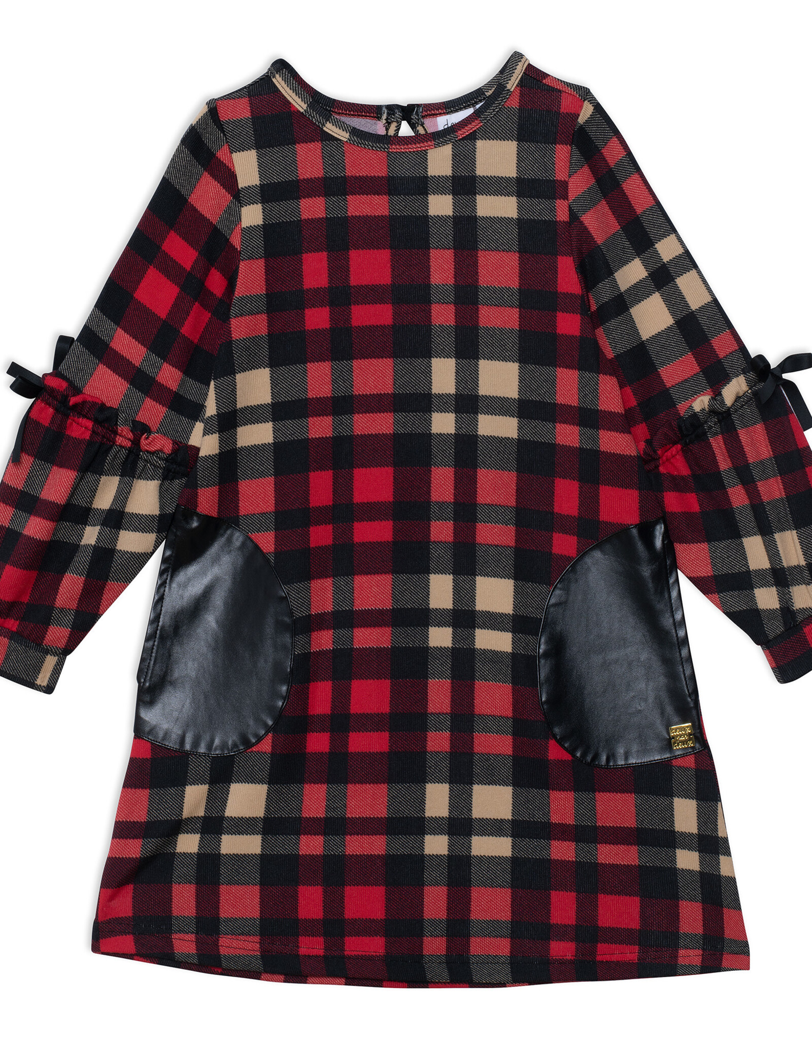 Deux Par Deux Christmas Plaid Dress w/Pocket