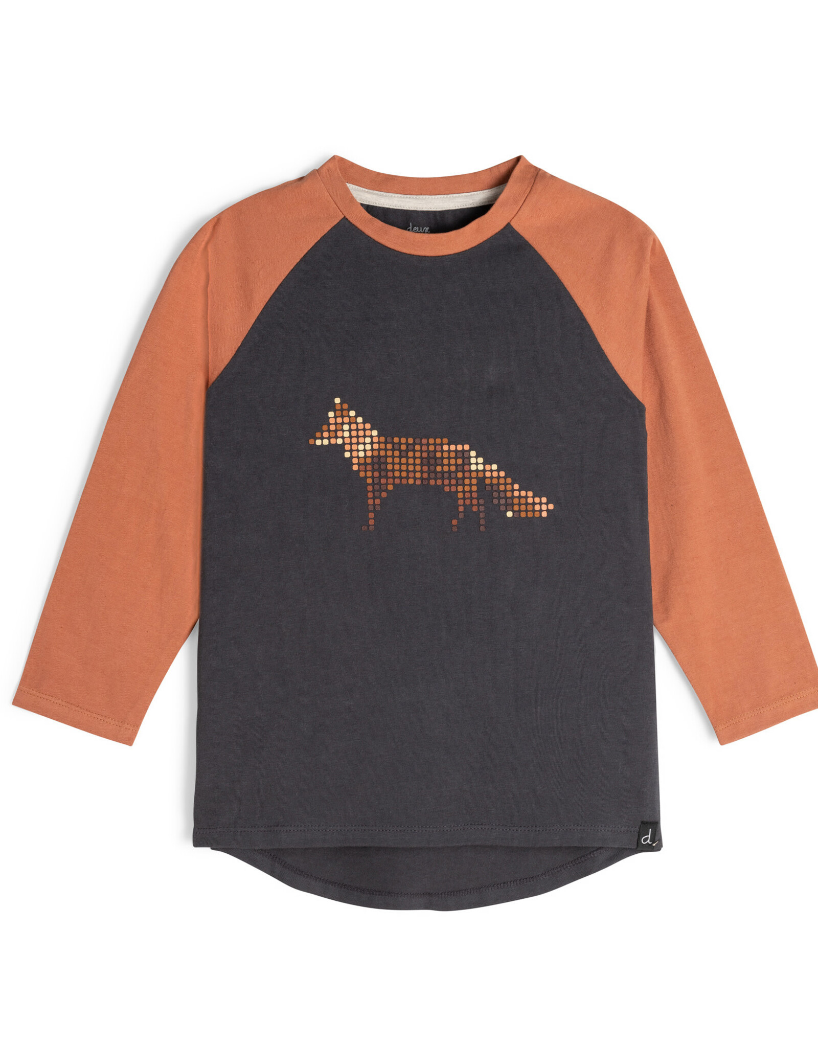 Deux Par Deux Printed Fox Raglan Top