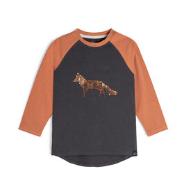 Deux Par Deux Printed Fox Raglan Top