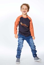 Deux Par Deux Printed Fox Raglan Top