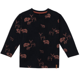 Deux Par Deux Anthracite Woodland Long Sleeve