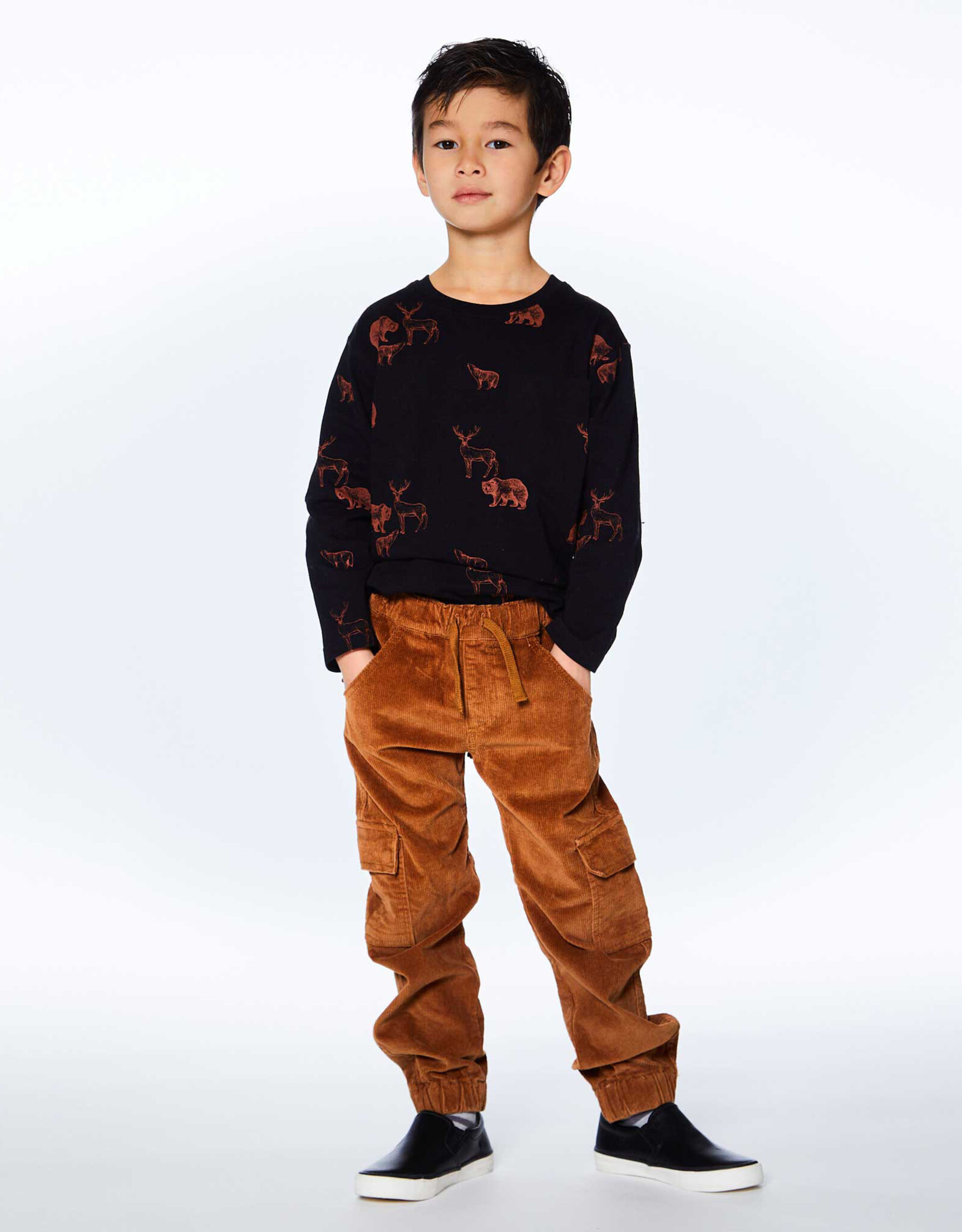 Deux Par Deux Anthracite Woodland Long Sleeve