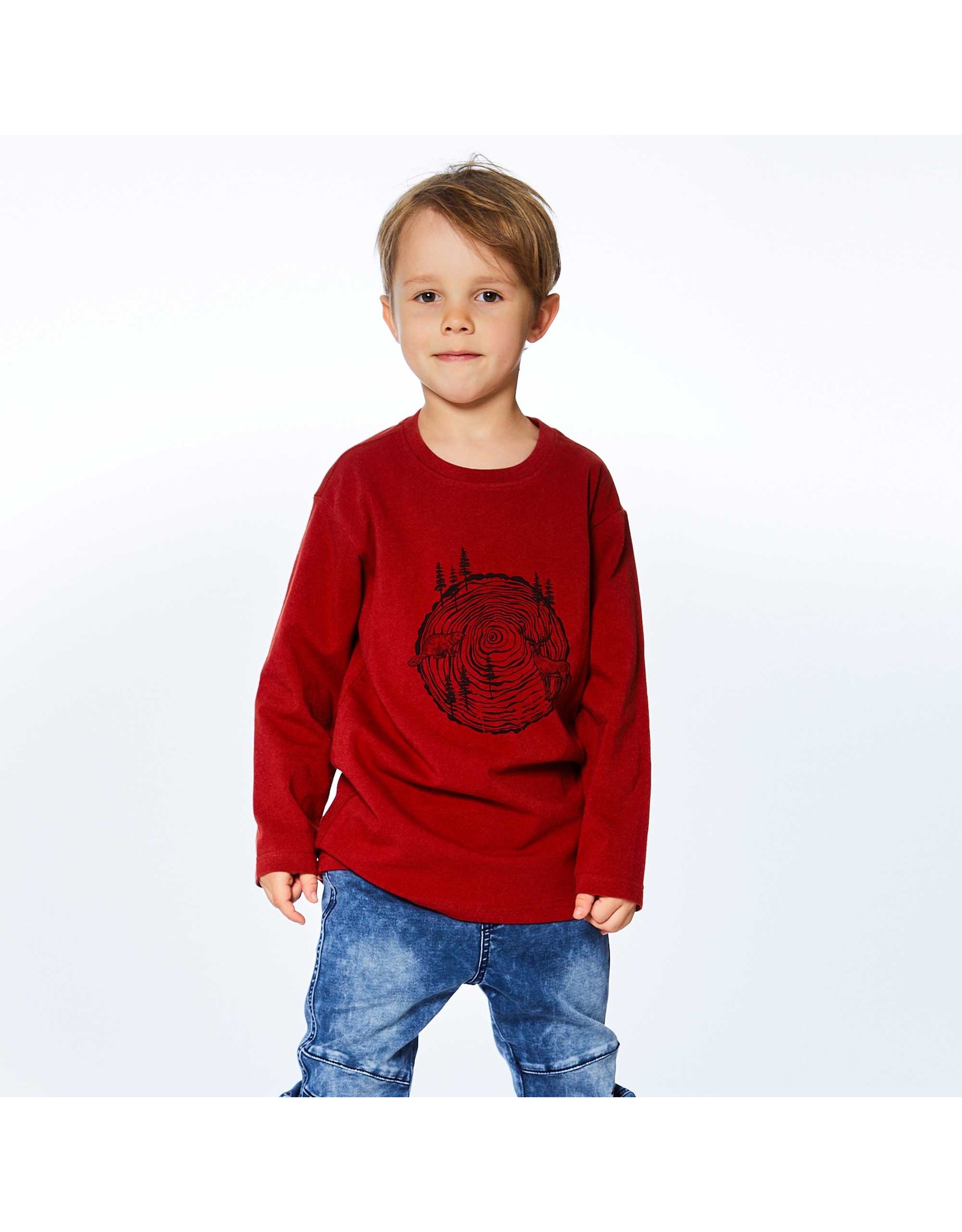 Deux Par Deux Barn Red Lumberjacks Long Sleeve