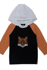 Deux Par Deux Anthracite Fox Hoodie