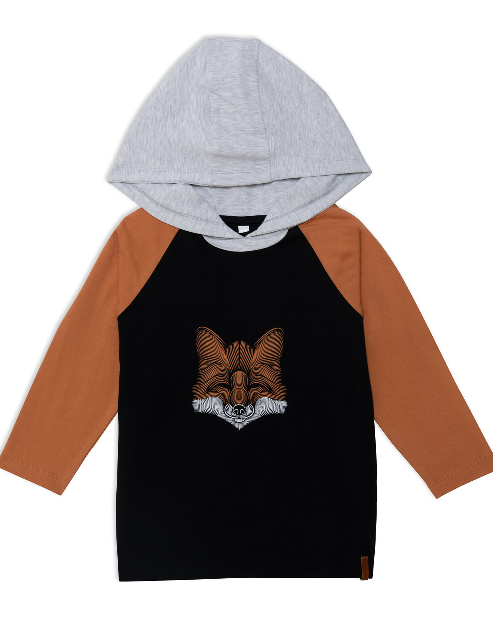 Deux Par Deux Anthracite Fox Hoodie