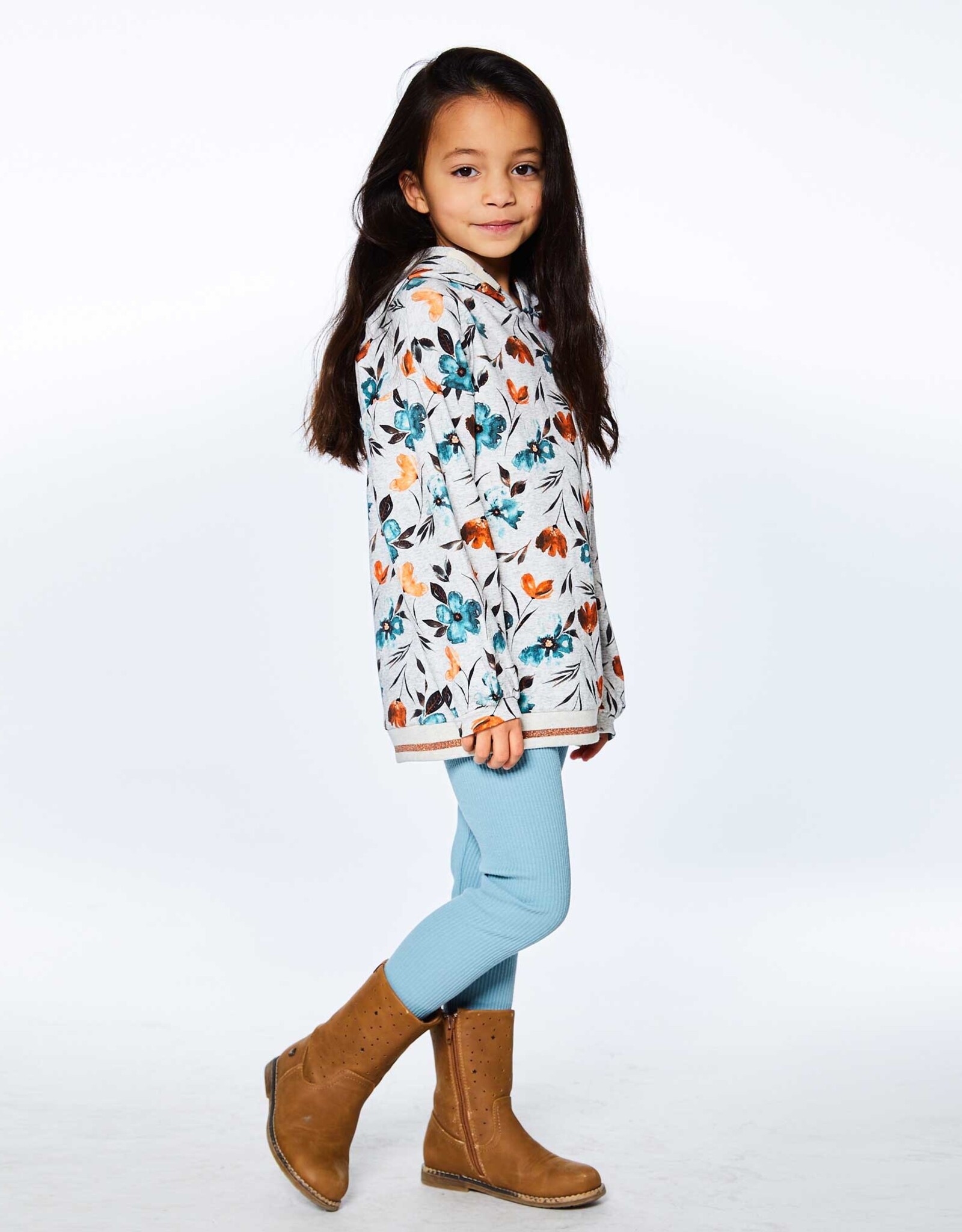 Deux Par Deux Smoke Blue Rib Legging