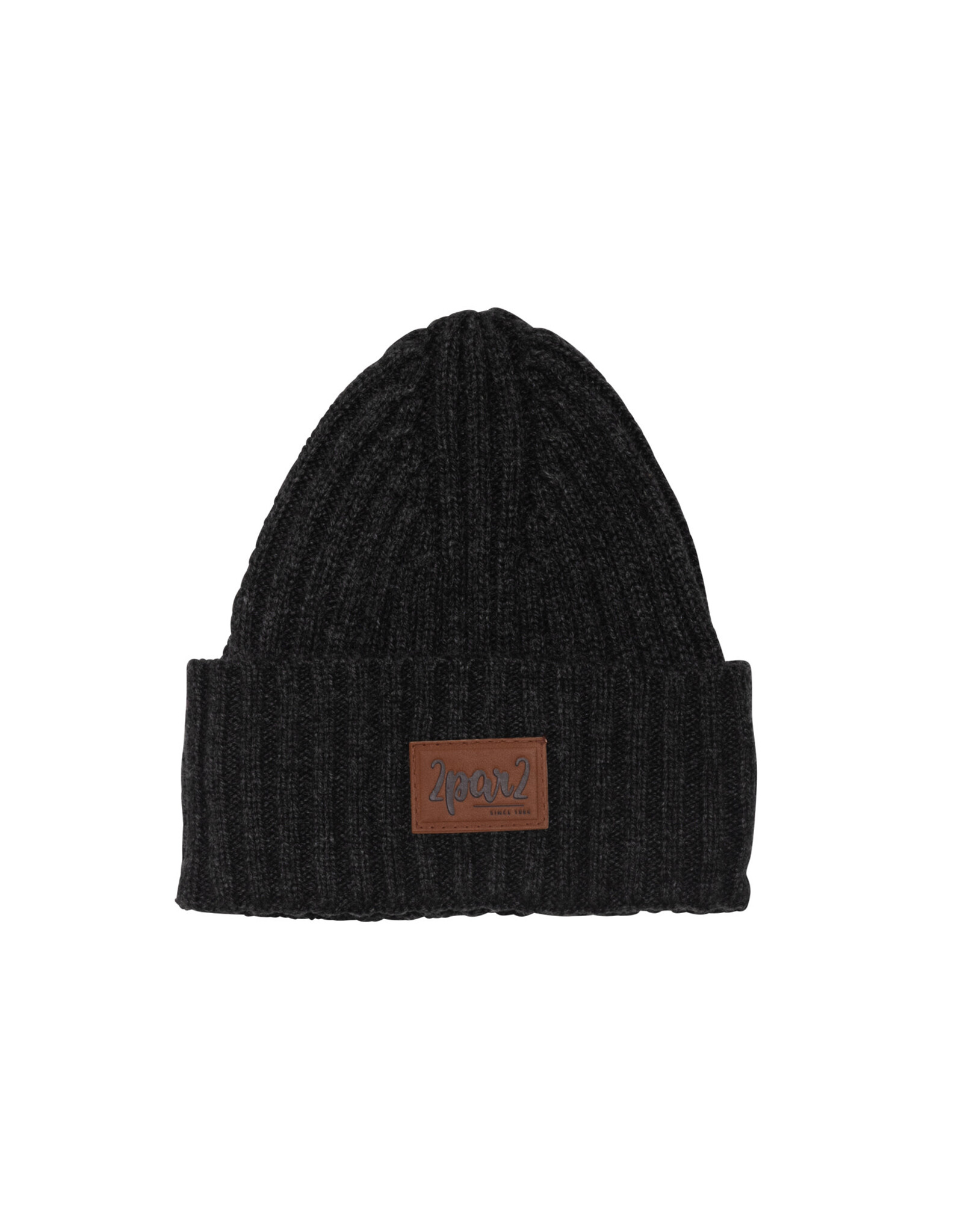Deux Par Deux Anthracite Knit Hat