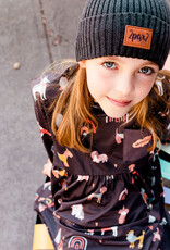 Deux Par Deux Anthracite Knit Hat