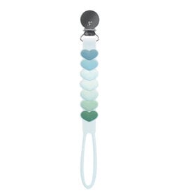 Loulou Lollipop Beadless Pacifier Clip - Sweetheart Blue