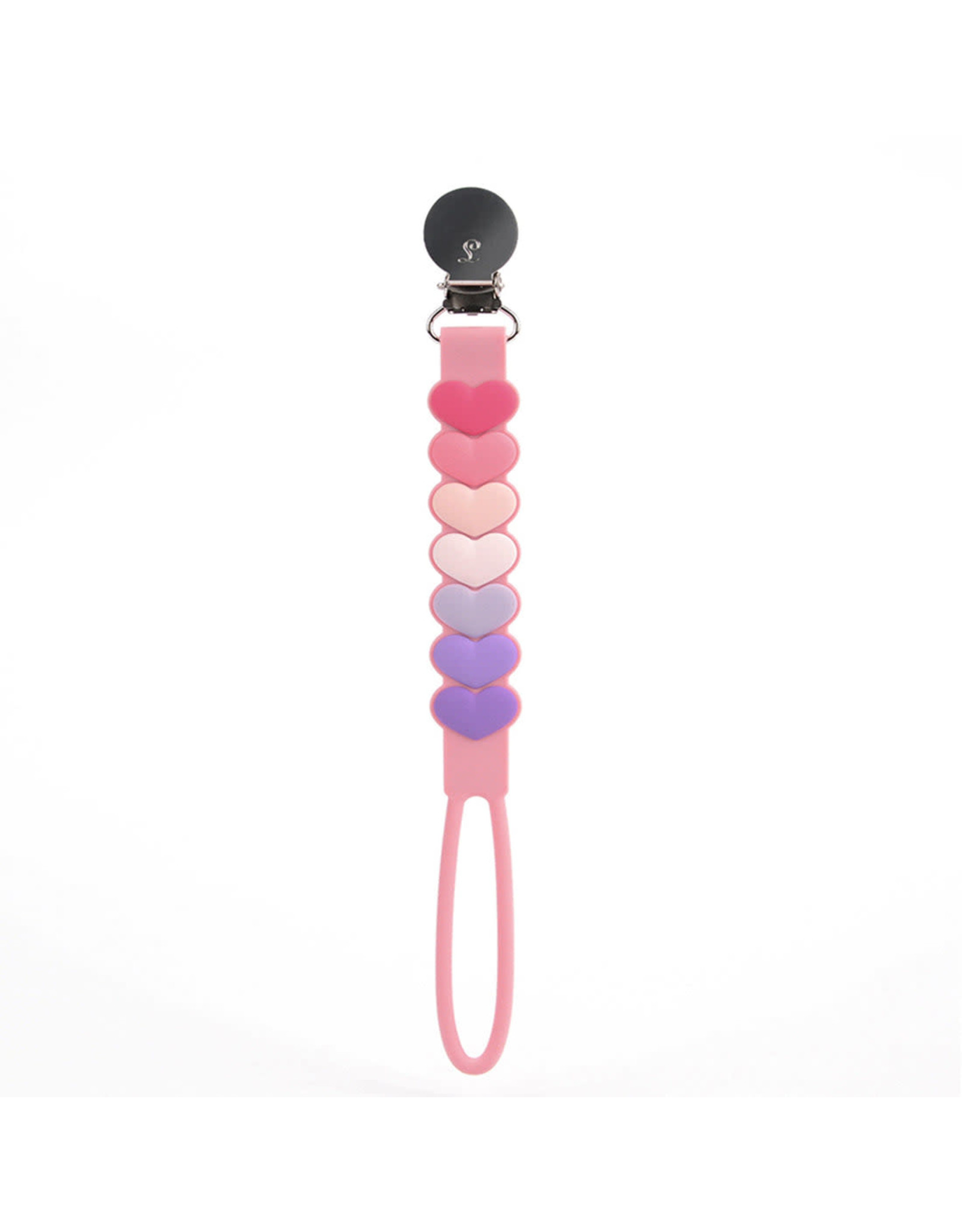 Loulou Lollipop Beadless Pacifier Clip - Sweetheart Pink