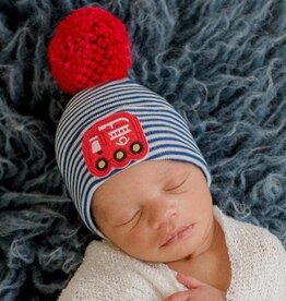 ilybean Nursery Beanie - Firetruck Pom Pom