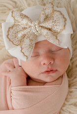 ilybean Nursery Beanie - Gold Grace Lace