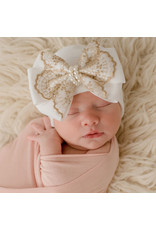 ilybean Nursery Beanie - Gold Grace Lace