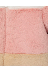Little Me Color Block Fur Jacket Set