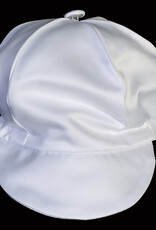Lito White Satin Cap